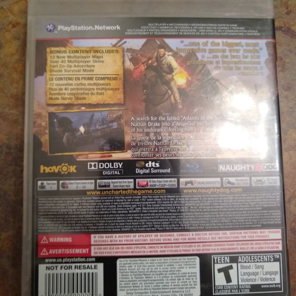 Uncharted 3 PS3 Drake's Deception (Sony PlayStation 3 PS3, 2011) Manual  Preowne - Picture 2 of 4